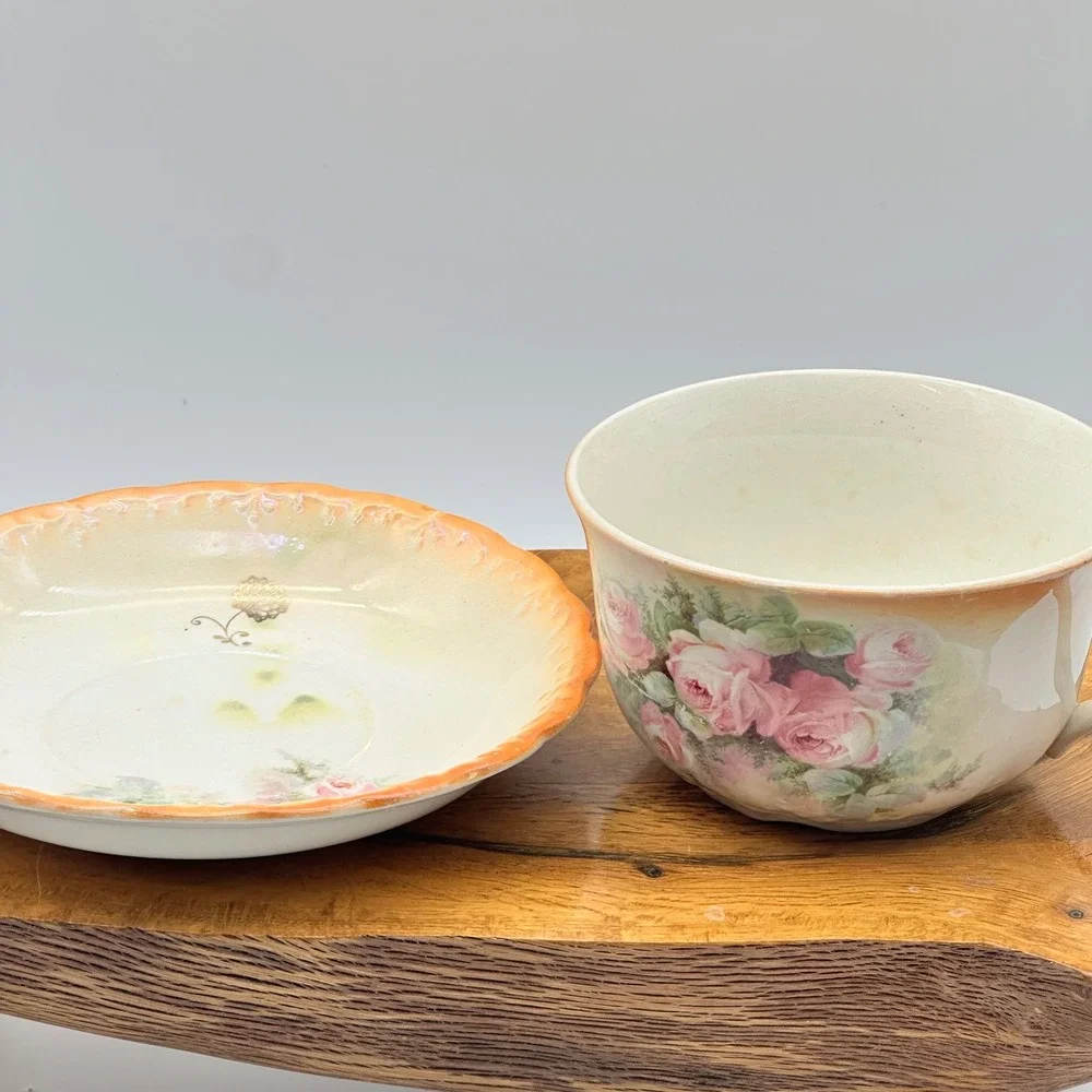 Wellsville China Co‎ Ohio Large Cup and Saucer